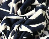 Jersey Hand Painted Floral on Navy (Viscose)