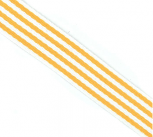 Webbing Tape 40mm (Cotton/Acrylic) in Yellow Stripe