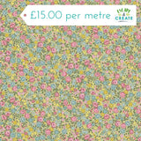 Makower Petite Fleur Rose Green