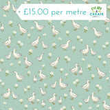 Makower Little Ones Ducks Teal