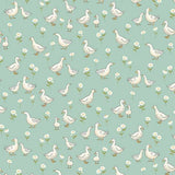 Makower Little Ones Ducks Teal