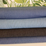 REMNANT Chambray in Denim Blue (Washed) (147cm wide x 210cm length)