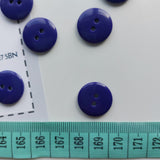 Button 18mm Round, Double Dome in Purple