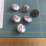 Button 22mm Round Shank Marbled on Silver