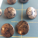 Button 22mm Round Shank Marbled on Gold
