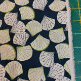 Cotton Lawn (Pima) Delicate Shells on Navy