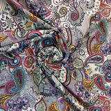 Cotton Lawn (Pima) Multi Coloured Paisley