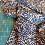 Cotton William Morris Larkspur Navy
