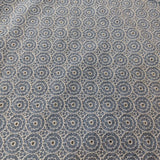 Cotton Embroidery Circles Blue