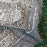 Cotton Embroidery Circles Blue