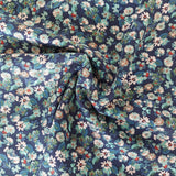 Viscose Twill Daisy Splash on Navy