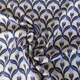 Viscose Cacti Flower Mint Purple