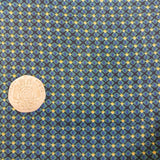 Lyocell Micro Dot Dark Teal & Mustard