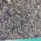 Lyocell Monstera Dark Green/Black