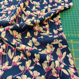 Lyocell Orchid on Navy