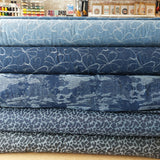 Denim Jacquard Camo on Dark Blue (12.5oz)