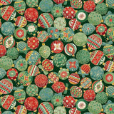 Makower Christmas Adorn Ornaments Green