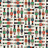 Makower Christmas Nutcracker Soldiers on Cream