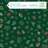 Makower Christmas Nutcracker Foliage Green