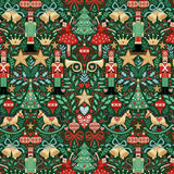 Makower Christmas Nutcracker Sugar Plum on Green