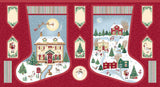Panel (Christmas) Country Stocking by Makower (52)