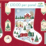 Panel (Christmas) Country Stocking by Makower (52)