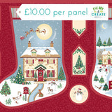 Panel (Christmas) Country Stocking by Makower (52)