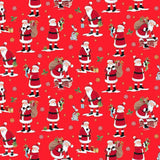 Makower Christmas Merry Santa on Red