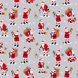 Makower Christmas Merry Santa on Grey