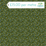 Makower Autumn Days Herringbone Green