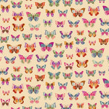 Makower Luxe Butterflies on Cream