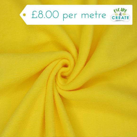 Fleece (Polar) in Plain Yellow