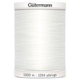Thread (Sew All) by Gutermann 1000m Col 800 (White)