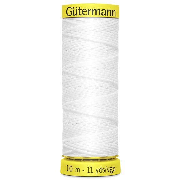 Elastic - Shirring Col 5019 White by Gutermann (10m)