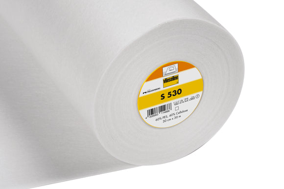 S530 Interlining (Heavyweight Iron On) White 30cm wide by Vilene