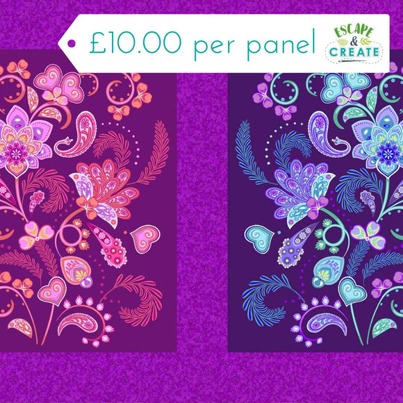 Panel: Fantasy Garden Midnight Reverie by Andover