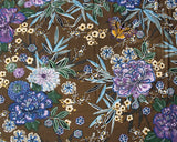 Jersey Large Floral on Chocolate (Viscose)