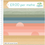 Craft Cotton Co Langdale Sunset Stripe