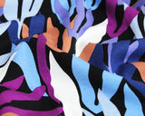 Jersey Abstract Leaf Purple Blue (Viscose)
