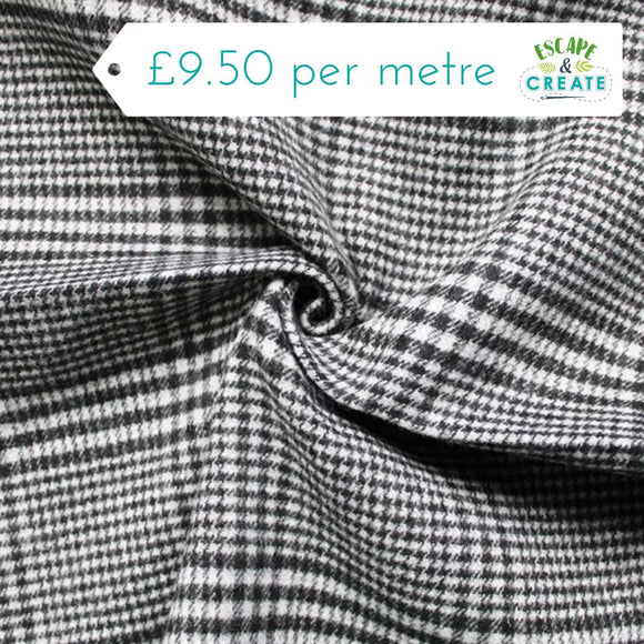 Wool Blend (Dogstooth) Black/Grey