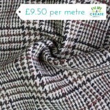 Wool Blend (Dogstooth) Brown/Black