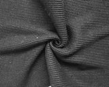 Woolly Knit Viscose Blend Waffle in Black