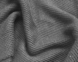 Woolly Knit Viscose Blend Waffle in Black