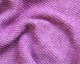 Woolly Knit Viscose Blend Waffle in Pink