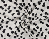Viscose Random, Black Dots on White