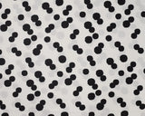 Viscose Random, Black Dots on White