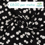 Viscose Random, White Dots on Black