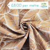 REMNANT Cotton Poplin Banana Leaf in Rust (140cm wide x 170cm)