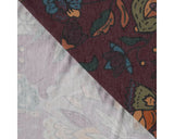 Knitted Jersey Floral Wine (Viscose/Poly)