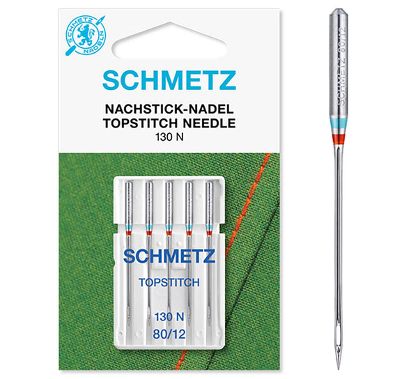 Machine Needles - Topstitch 80/12 (pack of 5) by Schmetz